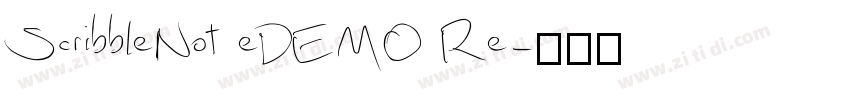 ScribbleNot eDEMO Re字体转换